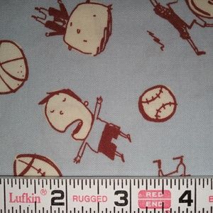 FREE SPIRIT  Cotton Novelty Sewing Fabric BOYS TOSS - 2 Yards
